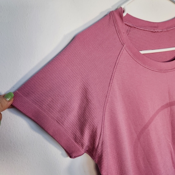 Lululemon Athletica Sport Swift Top 12 Pink Athlesure Activewear Running - Picture 2 of 6